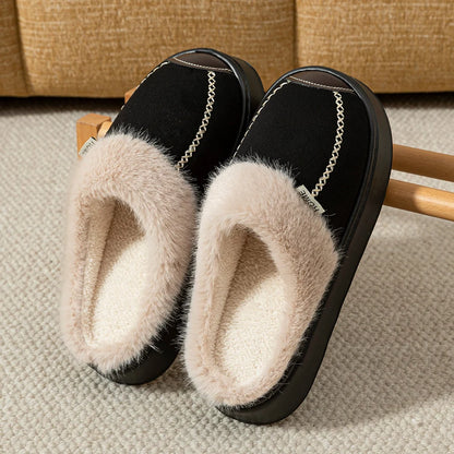 Fashion Women Slippers Winter Soft Thick Soled Indoor and Outdoor Warmth Comfort Breathable Non Slip Casual Couple Home Shoes