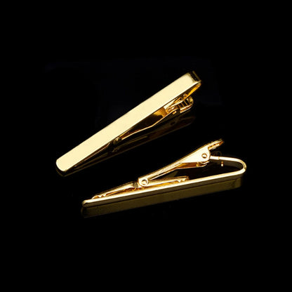 New Tie Clips Men's Metal Necktie Crystal Dress Shirts Tie Pin For Wedding Ceremony Gold Sliver Tie Clip for Man Accessories