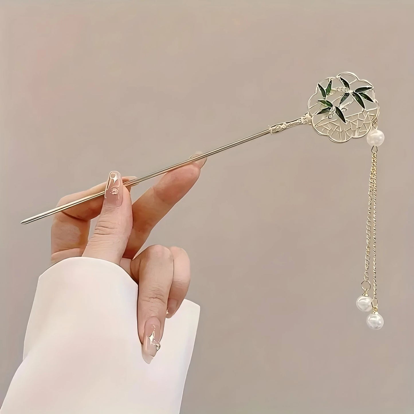 1/6pcs Elegant Chinese Style Tassel Hair Stick Traditional Floral Design Hairstyle Accessory Women Jewelry Hairpin Hairneedle
