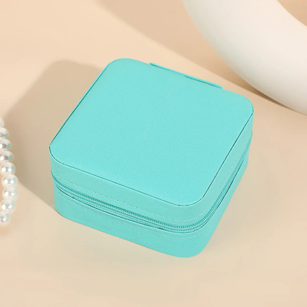 Square Mini Ring Box Portable Stud Earrings Jewelry Storage Multifunctional Storage Box Jewelry Organizer 쥬얼리박스