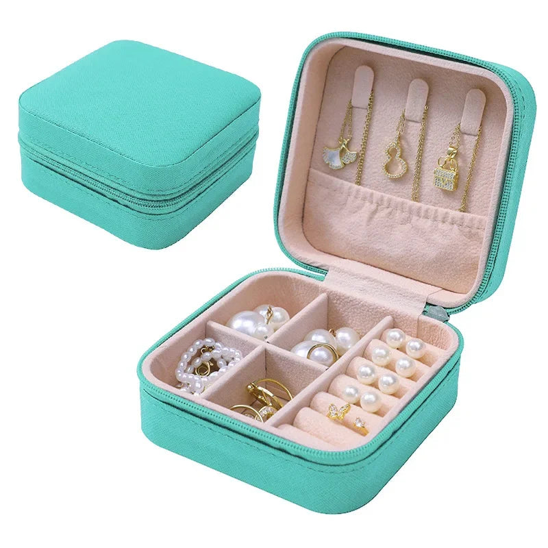 Square Mini Ring Box Portable Stud Earrings Jewelry Storage Multifunctional Storage Box Jewelry Organizer 쥬얼리박스