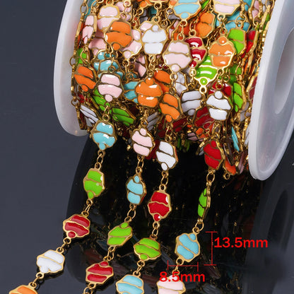 1Meter Stainless Steels Enamel Fish Crab Dolphin Ocean Animal Chains DIY Necklaces Bracelets Jewelry Making Accessorie Wholesale