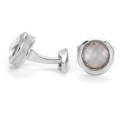 Mens Cufflinks 2022 TOMYE XK22S031 Fashion Round Silver Color Formal Business Dress Shirt Wedding Gifts Cuff LInks Button