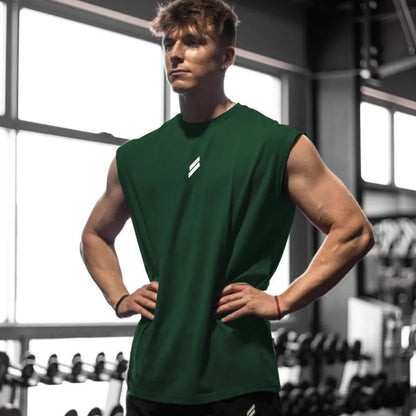 Sleeveless T-shirt Men Quick-drying Fitness Bodybuilding Shirt Male Fashion Basketball Vest Mesh Breathable Summer Gym Tank Men
