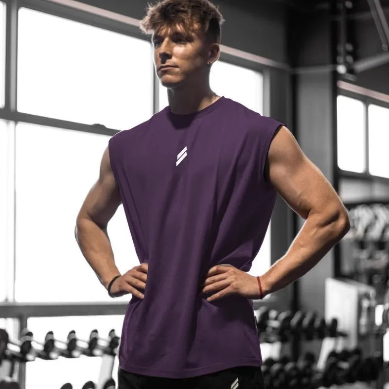Sleeveless T-shirt Men Quick-drying Fitness Bodybuilding Shirt Male Fashion Basketball Vest Mesh Breathable Summer Gym Tank Men