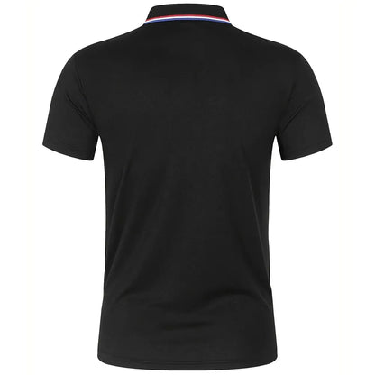 2025 Hot Sale Men's Summer Casual Breathable Comfortable Polo Shirt Men's Solid Color High Quality Short Sleeve T-Shirt