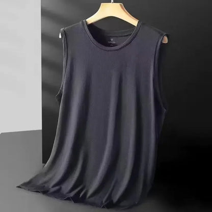 Men's Ice Silk Mesh Vest Lightweight Sports Summer Wear Sleeveless T-shirt Tank Top Casual Fashion Outerwear