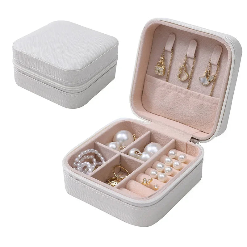 Square Mini Ring Box Portable Stud Earrings Jewelry Storage Multifunctional Storage Box Jewelry Organizer 쥬얼리박스