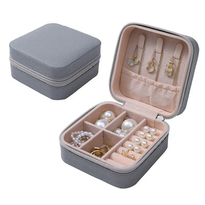 Square Mini Ring Box Portable Stud Earrings Jewelry Storage Multifunctional Storage Box Jewelry Organizer 쥬얼리박스