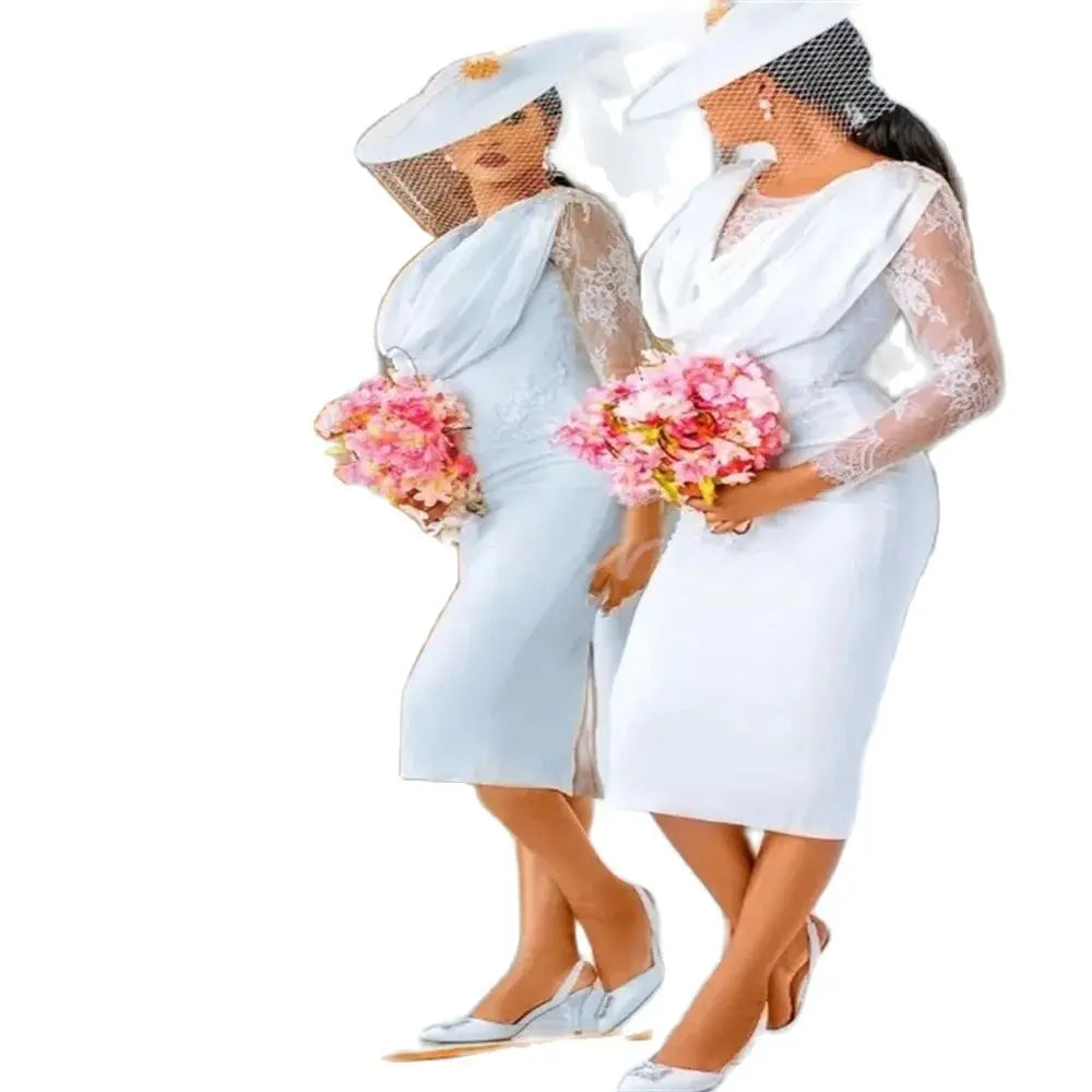 Simple Wedding Dress For Women Off-Shoulder Sleevelss With Flowers A-Line Pure Plain Satin Vestidos New White Split Bridal Gown