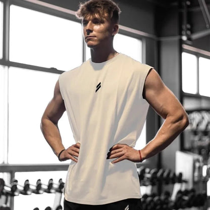 Sleeveless T-shirt Men Quick-drying Fitness Bodybuilding Shirt Male Fashion Basketball Vest Mesh Breathable Summer Gym Tank Men