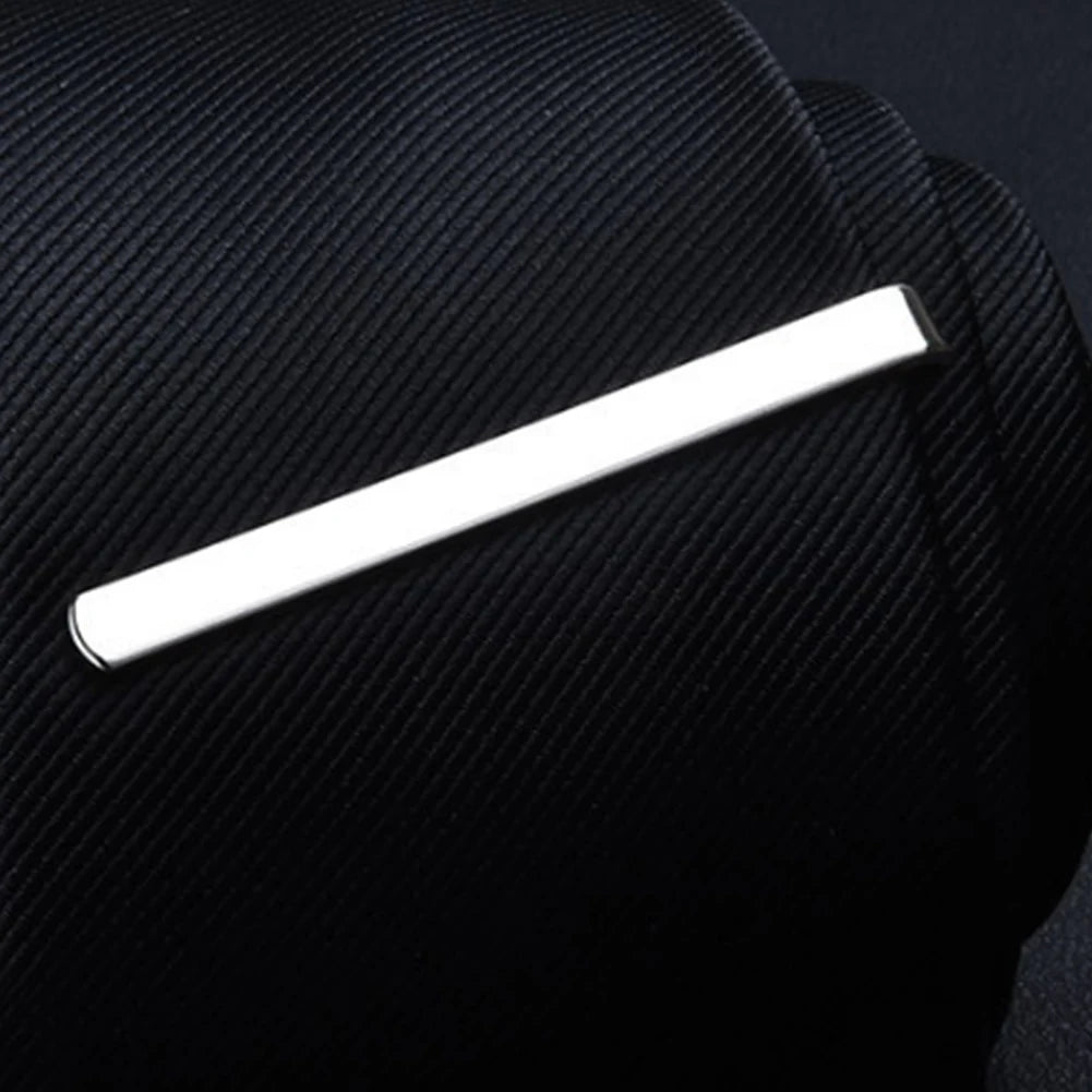 New Tie Clips Men's Metal Necktie Crystal Dress Shirts Tie Pin For Wedding Ceremony Gold Sliver Tie Clip for Man Accessories