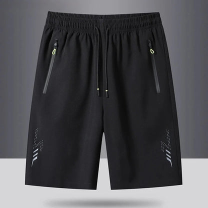 Summer Men's Sport Shorts Cool Sportswear Running Shorts Casual Bottoms Gym Fitness Training Jogging Short Pants Men Black Gray