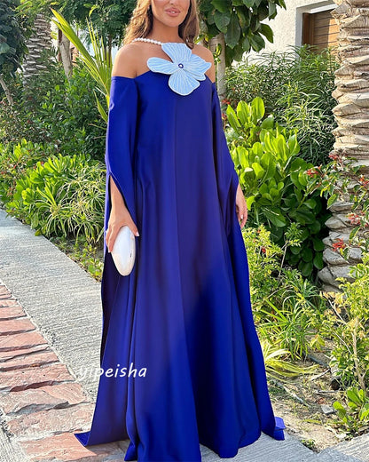 Customized Jiayigong s Pearl Flower Draped Quinceanera A-line Off-the-shoulder Bespoke Occasion Gown Long Dresses