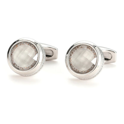Mens Cufflinks 2022 TOMYE XK22S031 Fashion Round Silver Color Formal Business Dress Shirt Wedding Gifts Cuff LInks Button