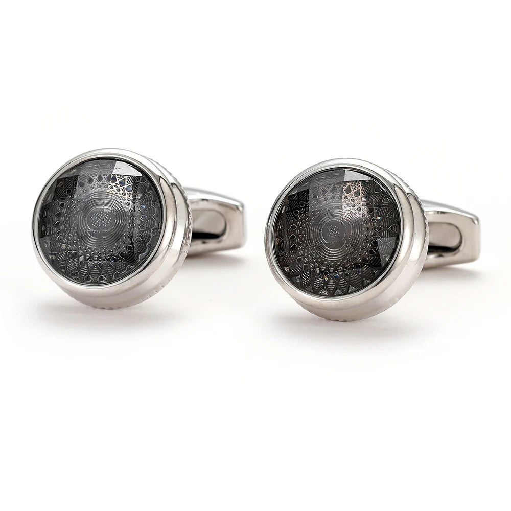 Cuff Links Mens TOMYE XK22S018 Business Pattern French Round Formal Dress Shirt Sleeve Button Cufflinks Jewelry Wedding Gift