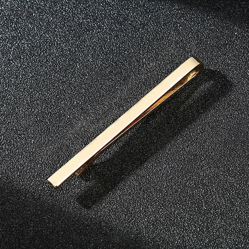 New Tie Clips Men's Metal Necktie Crystal Dress Shirts Tie Pin For Wedding Ceremony Gold Sliver Tie Clip for Man Accessories