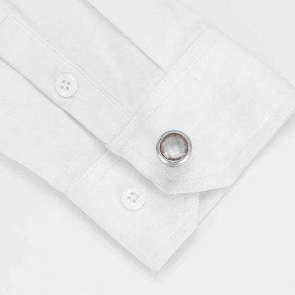 Mens Cufflinks 2022 TOMYE XK22S031 Fashion Round Silver Color Formal Business Dress Shirt Wedding Gifts Cuff LInks Button