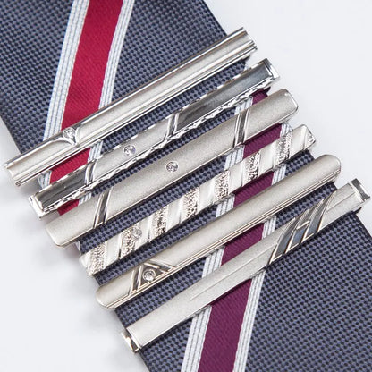 New Mens Metal Necktie Bar Crystal Formal Dress Shirt Wedding Ceremony Tie Clips Party Fashion Smooth Clasp Pin Gifts
