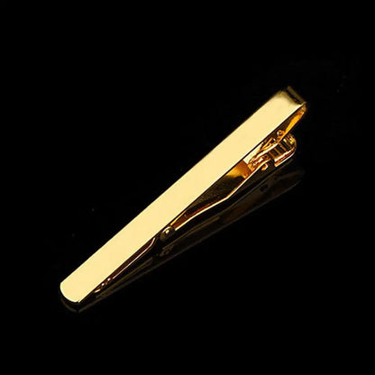 New Tie Clips Men's Metal Necktie Crystal Dress Shirts Tie Pin For Wedding Ceremony Gold Sliver Tie Clip for Man Accessories