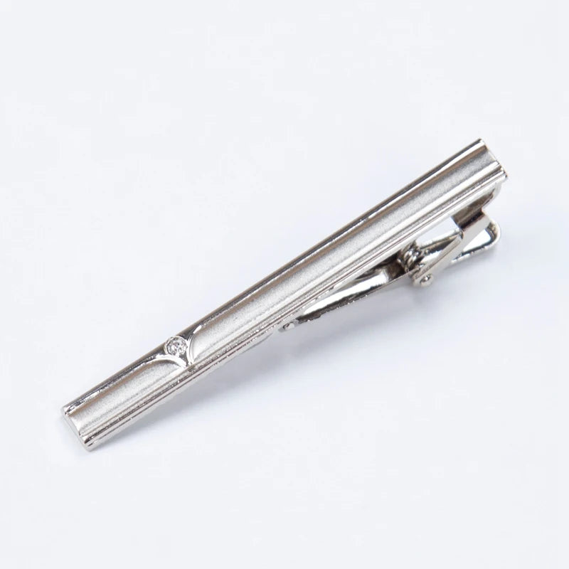 New Mens Metal Necktie Bar Crystal Formal Dress Shirt Wedding Ceremony Tie Clips Party Fashion Smooth Clasp Pin Gifts