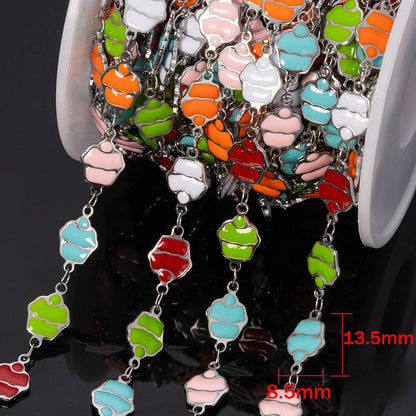 1Meter Stainless Steels Enamel Fish Crab Dolphin Ocean Animal Chains DIY Necklaces Bracelets Jewelry Making Accessorie Wholesale