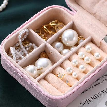 Square Mini Ring Box Portable Stud Earrings Jewelry Storage Multifunctional Storage Box Jewelry Organizer 쥬얼리박스