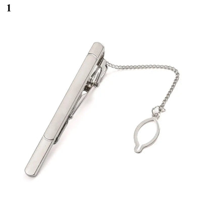 New Tie Clips Men's Metal Necktie Crystal Dress Shirts Tie Pin For Wedding Ceremony Gold Sliver Tie Clip for Man Accessories